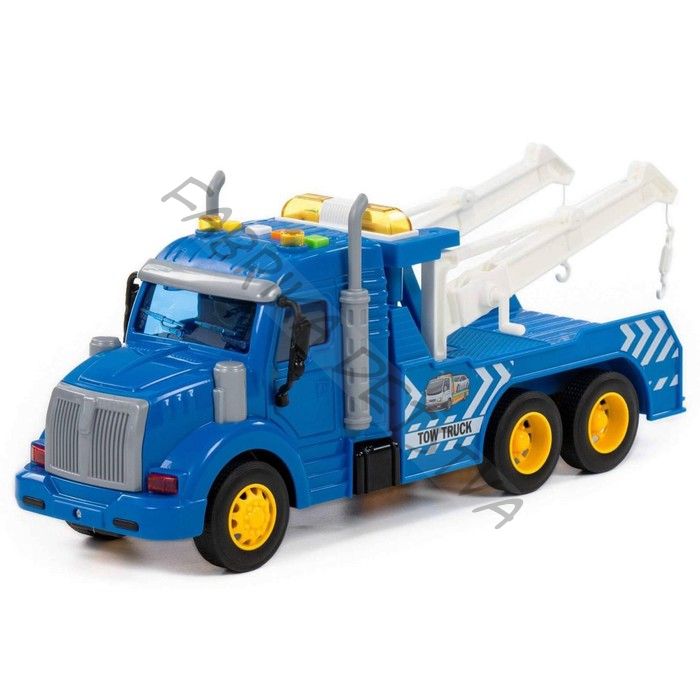 Автомобиль-эвакуатор «Профи», инерционный, со светом и звуком, цвет синий