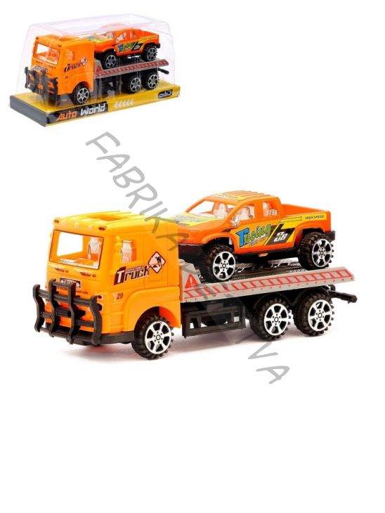 Грузовик инерционный «Эвакуатор» с машиной, цвета МИКС.