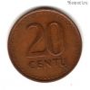 Литва 20 центов 1991