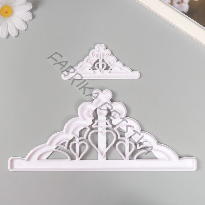 Каттеры для полимерной глины «Уголки. Сердце», набор 2 шт., 8.9x20.3 см; 3.9x8.5 см