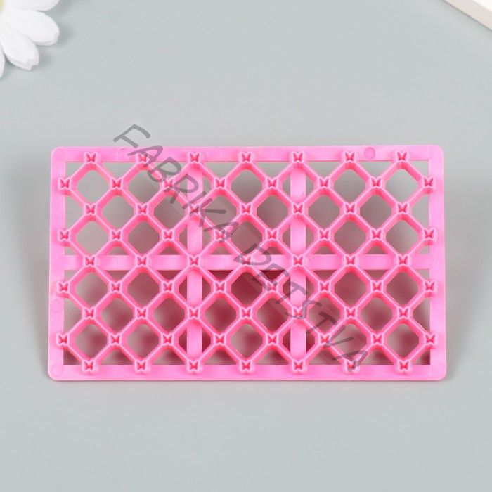 Штамп пластик «Ромб с бабочками», 12.8x7.5 см