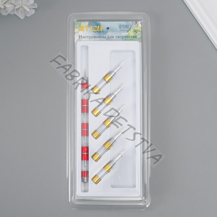 Инструмент для творчества набор 10 насадок пластик, металл, резина 2x12.5x29.5 см