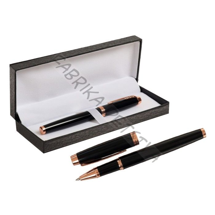 Ручка подарочная Calligrata, шариковая, в футляре кожзам, под бренд Parker. IM E, корпус чёрный с золотым