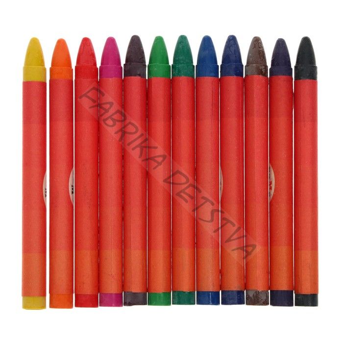 Мелки восковые 12 цветов, «Гамма» «Мультики», круглые, европодвес