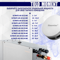 Парогенератор Steamtec TOLO MOMENT 90 - 9 кВт