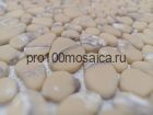 BEIGE ROCK. Плитка мозаика бежевый камешки стекло Glass 305*305*6 (ORRO Mosaic)