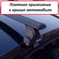 Багажник на крышу Honda Civic 2012-15, Атлант, крыловидные аэродуги (черный цвет)