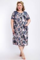 Халат 004 домашний на молнии [Розовый веер]