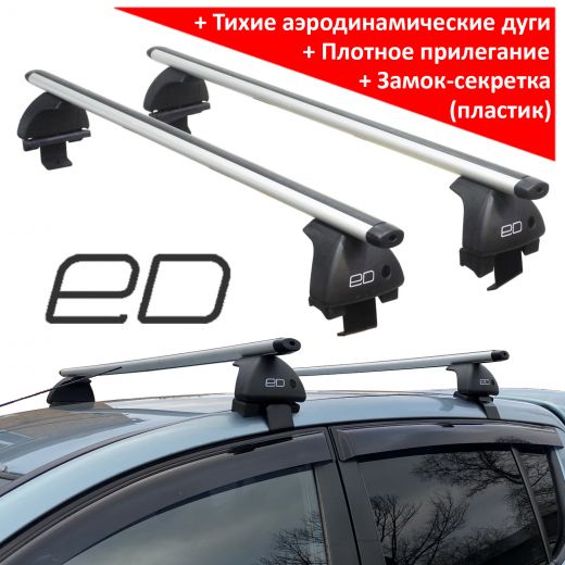 Багажник на крышу Toyota Hilux, ЕД, аэродинамические дуги