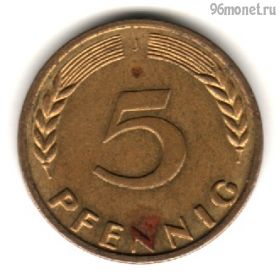 ФРГ 5 пфеннигов 1950 J
