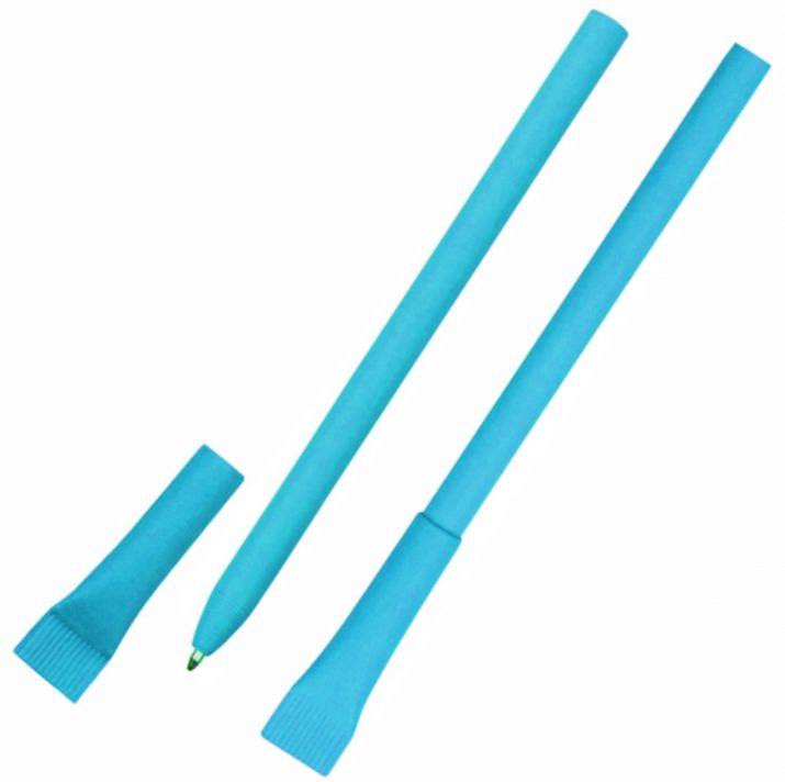 голубые бумажные ручки оптом