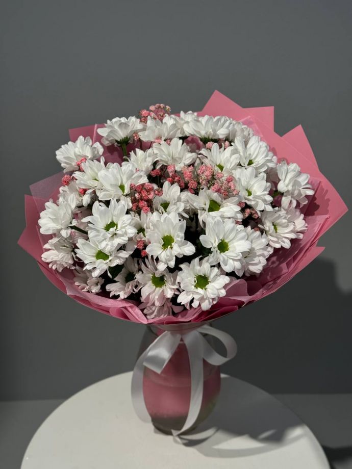 Букет из белых хризантем "Для самой нежной"