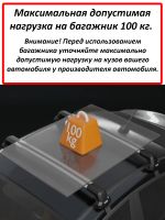 Багажник на крышу Lada Iskra sedan, Lux City (без выступов), с замком, серебристые крыловидные дуги