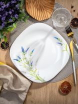 Тарелка обеденная, стеклокерамика, 26 см, квадратная, Манифик, Daniks, FFP-115/ 220302