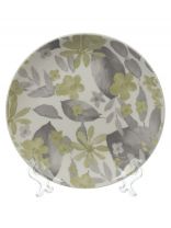 Тарелка десертная, фарфор, 19 см, круглая, Blooming, Domenik, DMD236, зеленая