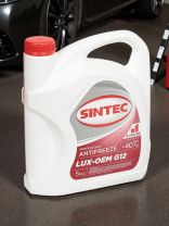Антифриз Sintec, Lux, G12, 5 кг, красный, G12, 5 кг, красный, 614503