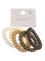 Резинка для волос Пружинка, 5 шт, пластик, в ассортименте, в ассортименте, A110003