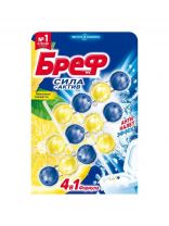 Подвеска для унитаза Бреф, Сила-актив лимонная свежесть, 3 шт, 50 г