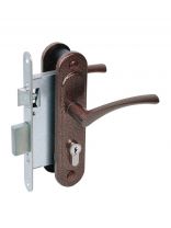 Замок врезной Абсолют, ЗВ4-3/07, БП-00013514, ручка в комплекте, цилиндровый, медь-антик