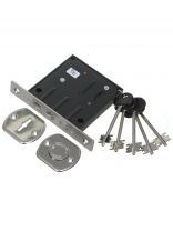 Замок врезной Apecs, ЗВ8 802.0.0 -5 кл, 10295, без ручки, сувальдный, черный