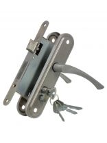 Замок врезной Омега, ЗВ7, 00-00000588, ручка в комплекте, цилиндровый, бриллиант