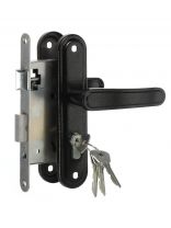 Замок врезной Абсолют, ЗВ4-3/03, БП-00013521, ручка в комплекте, цилиндровый, черный