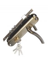 Замок врезной Apecs, 2227/60-AB, 17575, ручка в комплекте, цилиндровый, бронзовый