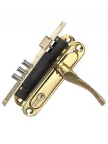 Замок врезной Apecs, 1523/60-G, 15440, ручка в комплекте, цилиндровый, золотой