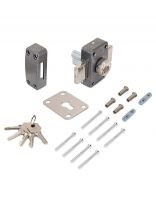 Замок накладной Аллюр, ЗН6А, 7096, цилиндр, английский ключ, 60 мм, 5 ключей