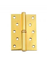 Петля врезная для деревянных дверей, Apecs, 120х80х3 мм, левая, B-Steel-G-L, 13700, с подшипником, золото