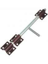 Засов универсальный, (d-16мм), ригель круглый, Домарт, ЗУ-300, антик медь