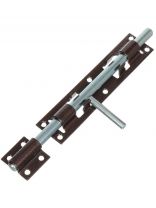 Засов дверной, ригель круглый, Домарт, 16 мм, ЗГ-300, античная медь