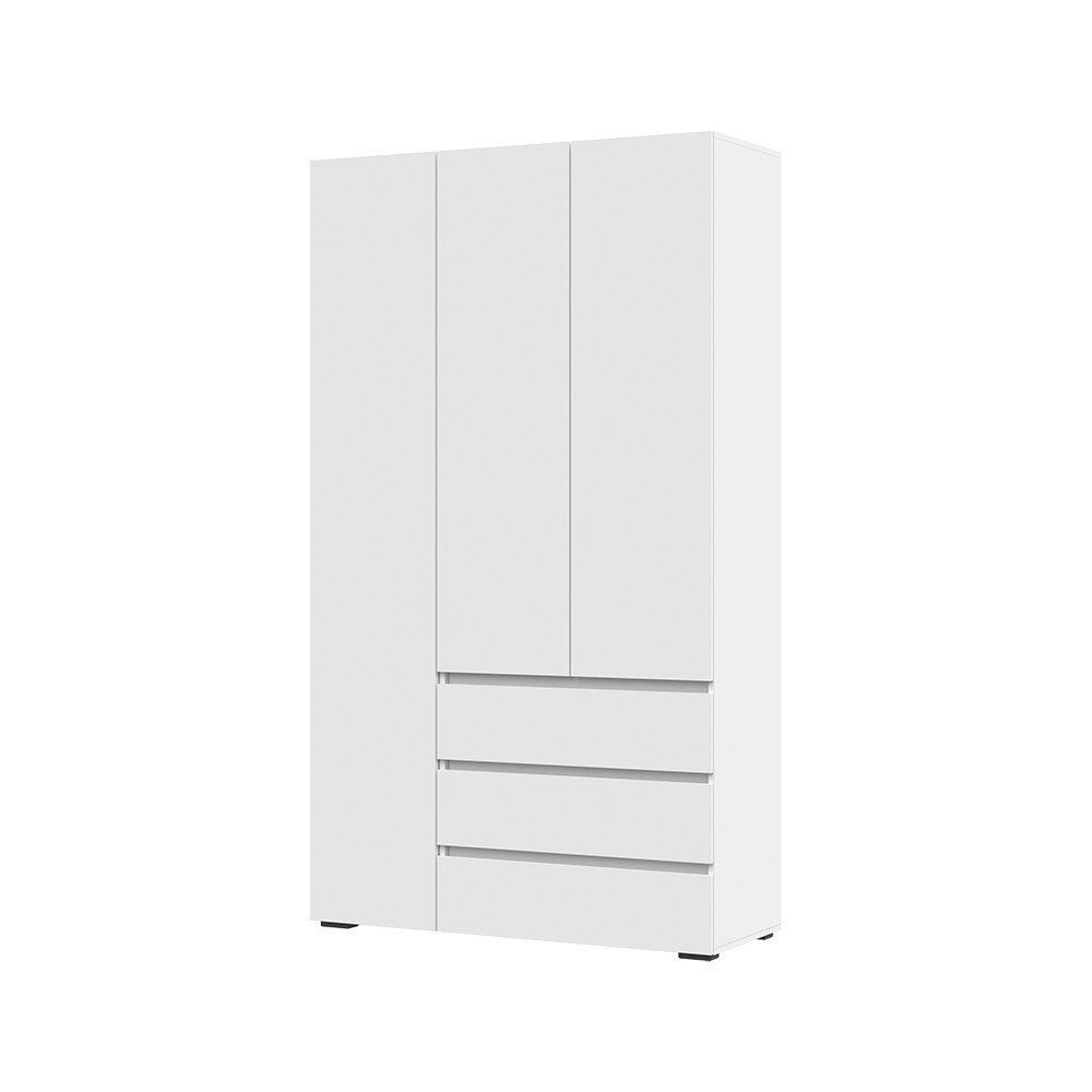 Шкаф трехстворчатый с ящиками ХЕЛЕН ШК-06 белый,белый