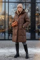 Куртка оверсайз большие размеры арт.28137 [коричневый]