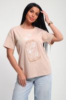 85657 футболка женская [бежевый]