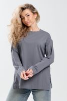 Лонгслив женский оверсайз 26014 [графит]