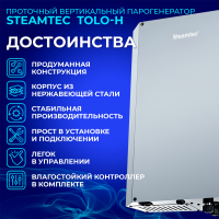 Парогенератор Steamtec TOLO H 90 - 9 кВт, 220/380В, вертикальный
