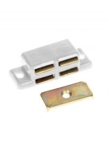 Защелка накладная, магнит, белая