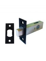 Защелка врезная, Trodos, 126-45, 206054, язычок металлический, без фиксации, черный матовая