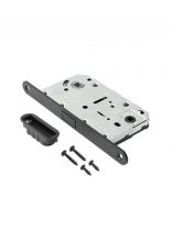 Защелка врезная, Code Deco, 5300-MC-WC-BLM, 31294, язычок пластиковый, с фиксатором, черная