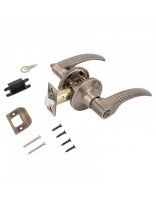 Защелка врезная, Стандарт, 8510 BK AB, 10143, с фиксатором, бронза