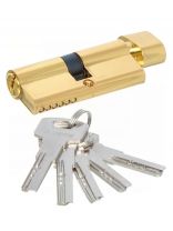 Личинка замка двери Avers, ZM-70-C-G, 21648, ЦАМ, 70 мм, с заверткой, золото, 35/35