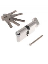 Личинка замка двери Vanger, VM-80-C-CR, 33599, алюминий, 80 мм, с заверткой, хром