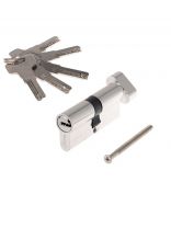 Личинка замка двери Vanger, VM-70-C-CR, 33595, алюминий, 70 мм, с заверткой, хром