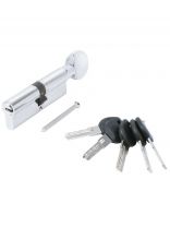 Личинка замка двери Аллюр, HD FG 90-5К CP 30Gx10x50, 7 824, 90 мм, хром, 5 перфоключей/вертушка