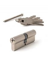 Личинка замка двери Vanger, YC-80-C-CR, 30309, чугун, 80 мм, с заверткой, хром/никель