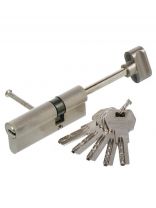 Личинка замка двери Стандарт, MAX 80 S (50x30S) SN, 14 848, 80 мм, матовый никель, 5 перфоключей/вертушек