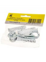 Дюбель диаметр 10х50 мм, 4 шт, + шуруп полукруглый крюк 4 шт, 418