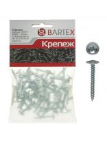Саморез универсальный, с прессшайбой, острый, диаметр 4.2х25 мм, 50 шт, пакет, Bartex