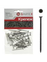 Саморез по дереву и гипсокартону, диаметр 4.2х75 мм, 25 шт, пакет, Bartex